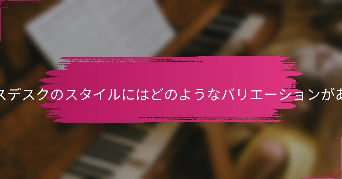 オフィスデスクのスタイルにはどのようなバリエーションがあるか？